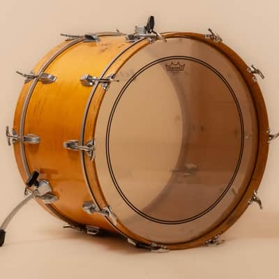 1970 Ludwig 3 ply Bass Drum in Maple Thermogloss - 14x22 image 2