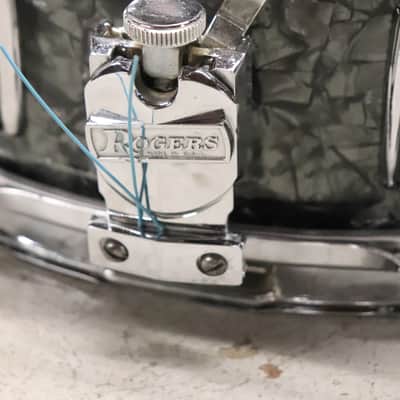 Rogers 5x14" Powertone 8 Lug Snare Vintage 1960's Black Diamond Pearl image 5