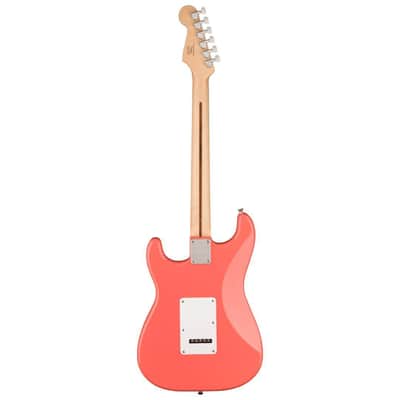 Fender Squier Sonic Stratocaster HSS 6-String Right-Handed Electric Guitar with Poplar Body and Maple Fingerboard (Tahitian Coral) image 2