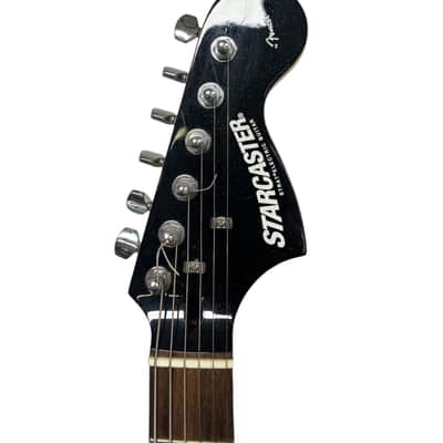 Fender Starcaster Strat 2009 -Metallic Black with Pearl White Pic Guard image 4