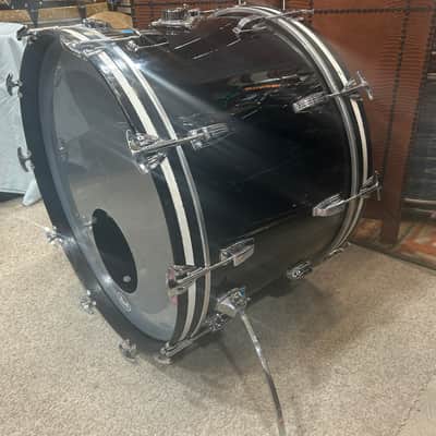 Ludwig 14" deep X 22" head Vistalite Bass Drum (11285-1236) Early 70's - Black Vistalite image 3