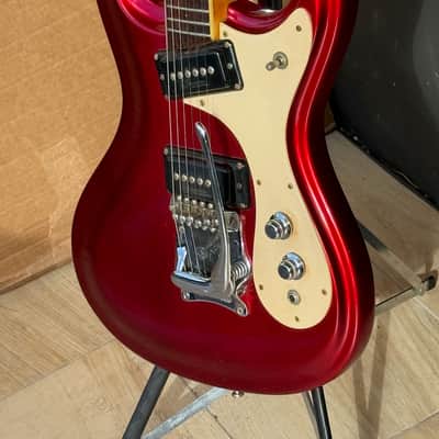 Mosrite Ventures Guitar 1965 - crazy rare & clean Candy Apple Red Metallic example ready for your collection. image 3