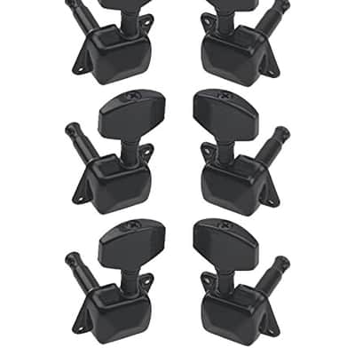 6 Semiclosed String Tuning Pegs Tuning Keys Machine Heads Tuners 3L3R Compatible with Epiphone Les Paul Style Electric Guitar or Acoustic Guitar (Black) image 5