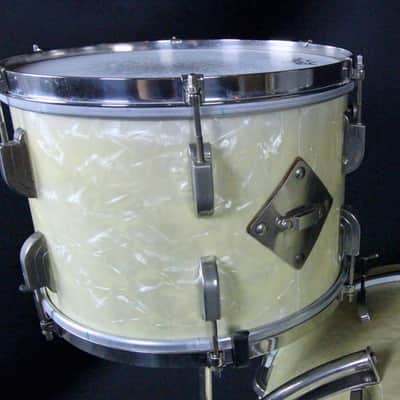 Leedy 3-Piece Drum Set 1949 -13/16/20 - White Marine Pearl image 20