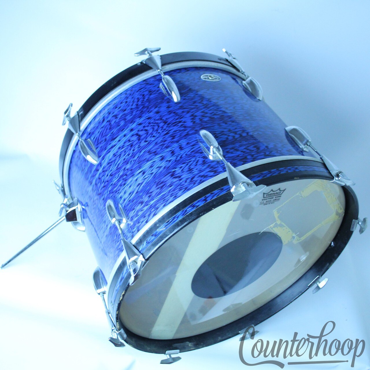 Slingerland 20x14"Blue Agate Virgin Bass Drum 3Ply H/Maple Vintage 70s Niles,IL — main photograph