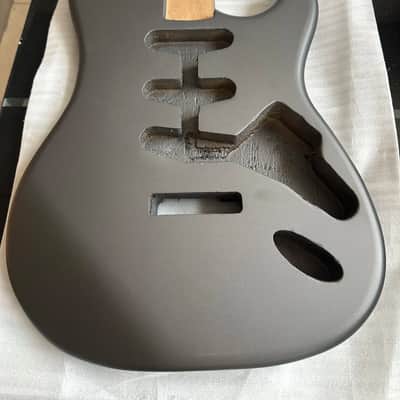 Matte Grey Guitar SSS Stratocaster Strat Style Body image 3