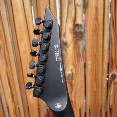 ESP LTD M-7HT Baritone Black Metal Black Red Burst Satin 7-String Electric Guitar image 7