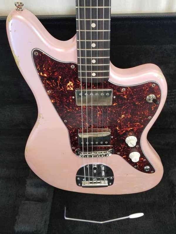 LsL Instruments Placerita JM Style Offset w/Tremolo, Ash Body, Rosewood FB, Ice Pink, 6lbs 13.8ozs, HSC image 1
