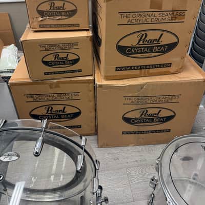 Pearl Crystal Beat Acrylic LED Drum Set 22/10/12/14/16 & DW Snare! image 10
