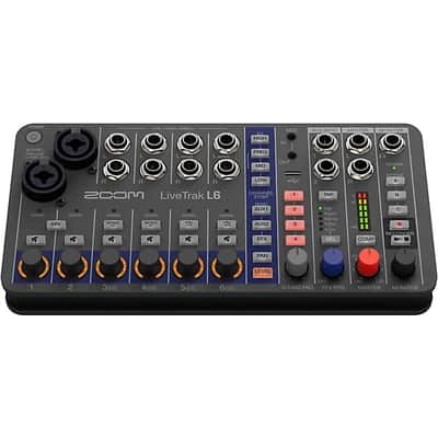 Zoom LiveTrak L-6 10-Channel Mixer & Recorder New - BLACK image 5
