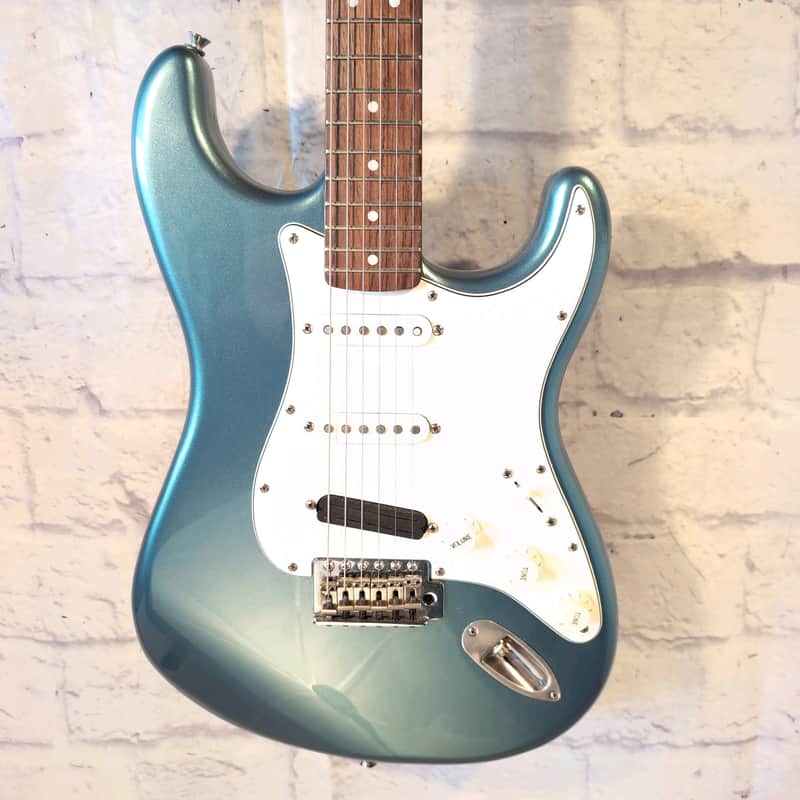 Squier Strat Gun Metal Blue Electric Guitar 60's Classic Vibe Body, Vintage Modified Neck, Hot Rails image 1