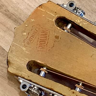 National Triolian "Anemone Bouquet" 1928 Yellow, very early wood body Tricone resonator guitar. image 18