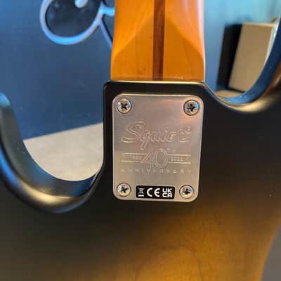 Squier 40th Anniversary Vintage Edition Jazz Bass 2022 - Present - Satin Wide 2-Color Sunburst image 5