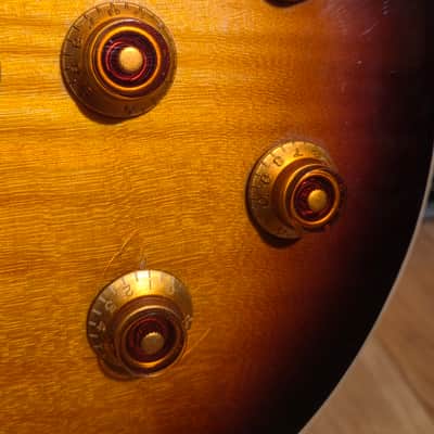 Cort CR250 VB Classic Rock Series Single Cutaway Flame Maple Top HH Vintage Burst image 6