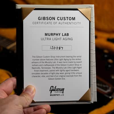 2022 Gibson Custom Shop '64 Trini Lopez Ultra Light Murphy Lab Ebony Finish w/OHSC image 9