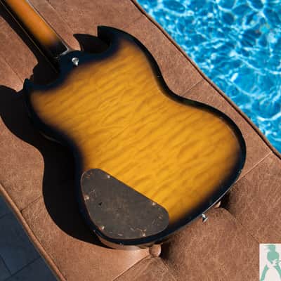 Greco SS-90 - Brown Sunburst - Killer SG w Quilt Flamed Top/Back - Made in Japan - Pro Set Up w Perfect Frets/Action/Intonation! image 10