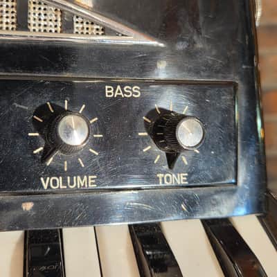 Vintage 1960s Philharmonic Piano Acoustic-Electric Accordion Black w/ OHSC & New Strap image 5