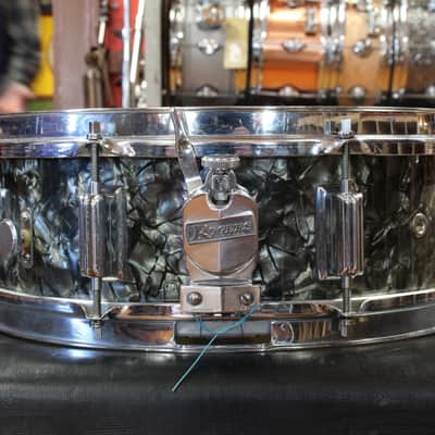 1960s Rogers 5x14 Powertone Snare Drum in Black Diamond Pearl image 4