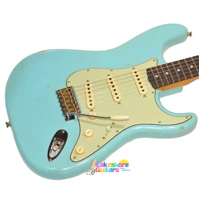 Fender Custom Shop Fat '64 Journeyman Relic Stratocaster with Brazilian Rosewood Masterbuilt by Andy Hicks 2024 - Daphne Blue image 1