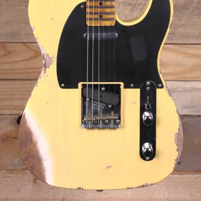 Fender 1951 Nocaster Heavy Relic Electric Guitar Faded Aged Nocaster Blonde w/ Case image 1