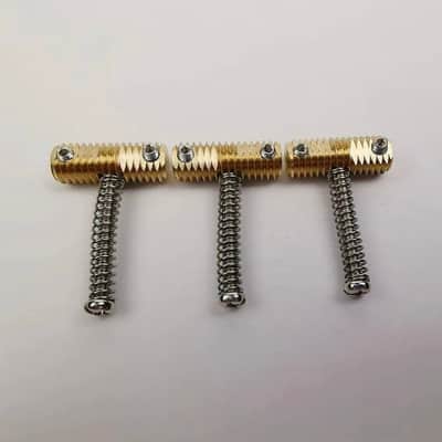 Tele Style Brass Guitar Vintage Bridge Threaded Saddles image 2