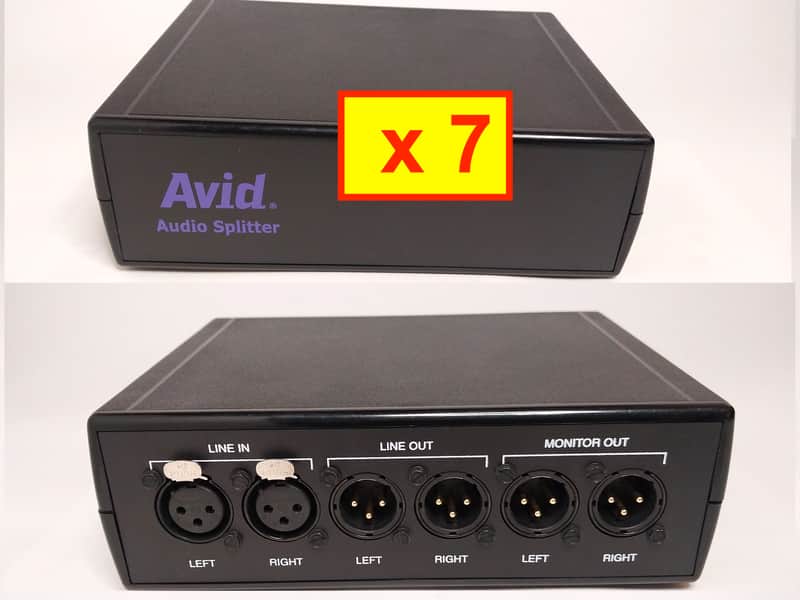7 Avid Audio Splitters NEW OPEN BOX with 14 Avid 2 channel I/O 8' XLR cables image 1