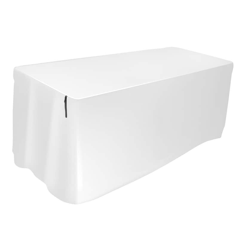 Mint Ultimate Support DJ Wedding Banquet Trade Show Event WHITE Table Cover 4FT + Bag image 1