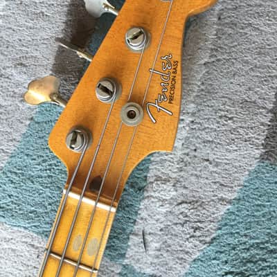 Fender  Custom Shop Relic Precision bass P-Bass 2017 Sherwood Green Metallic image 4