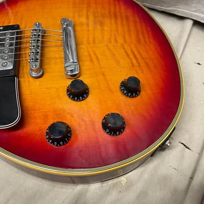 Hohner Lefty Left-Handed Professional L59 L-59 Singlecut Guitar MIK Korea 1980s Cherry Burst image 5
