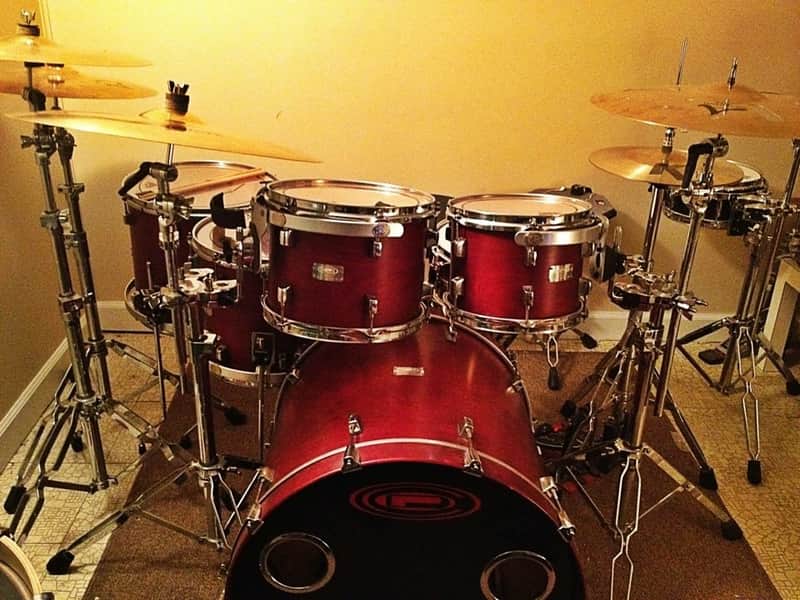 Orange County Drum & Percussion OCDP USA 6-piece drum kit 2002 Burgundy Satin image 1