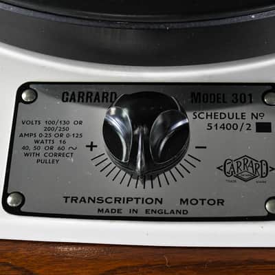GARRARD MODEL 301 Turntable in very good condition. image 6