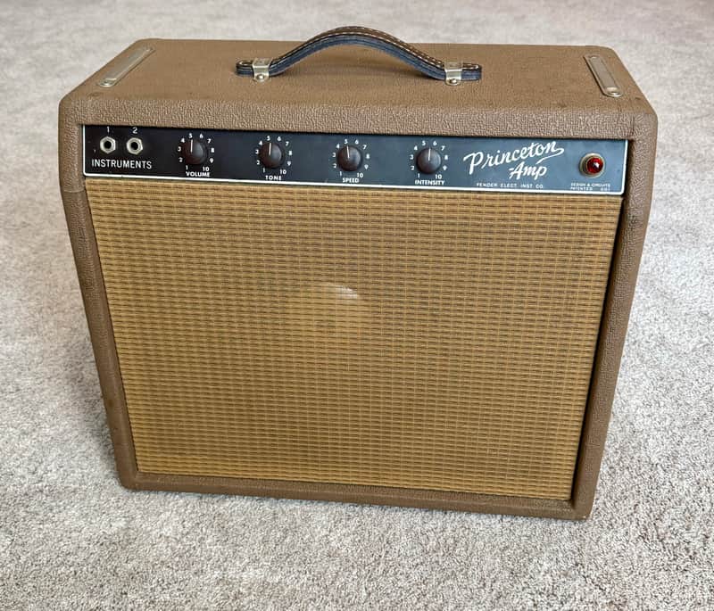 1962 Fender Princeton 6G2 Brownface 12-Watt 1x10" Guitar Combo image 1