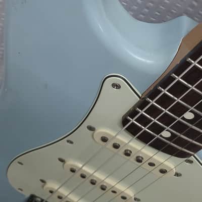 Custom Fender Stratocaster "Nowherecaster" MJT Sonic Blue Relic image 5