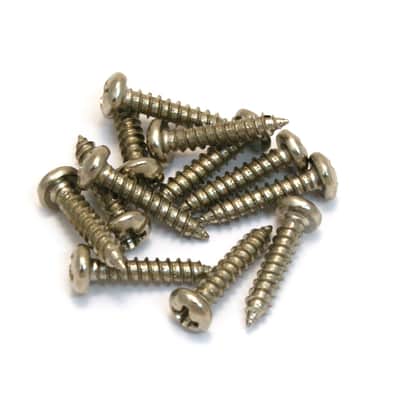 001-9673-049 (12) Genuine Fender Nickel Pan Head Mounting Screws for P Bass