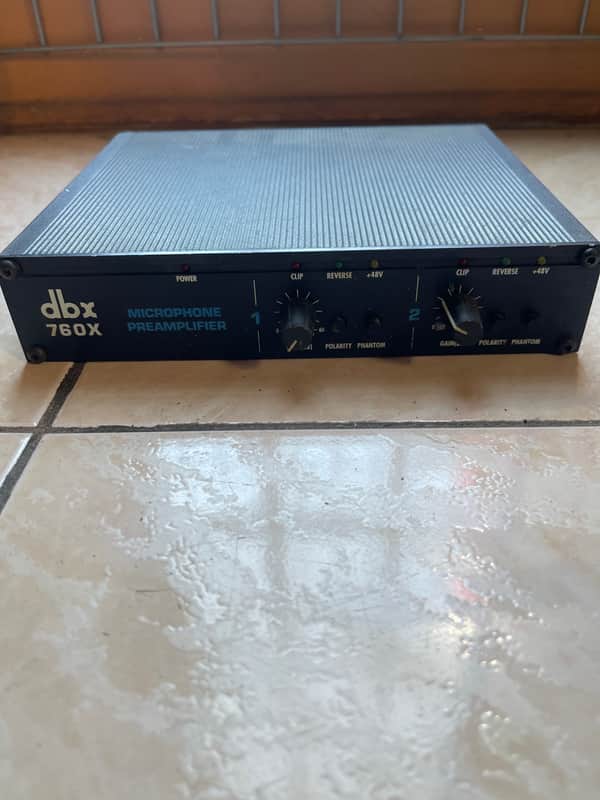 dbx 760X 2-Channel Microphone Preamplifier 1990s - Black image 1