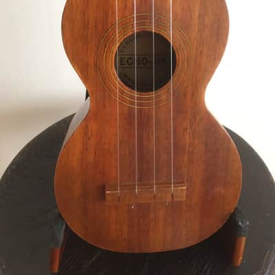 Echo-Uke Koa Soprano Ukulele With New Hard Case image 3