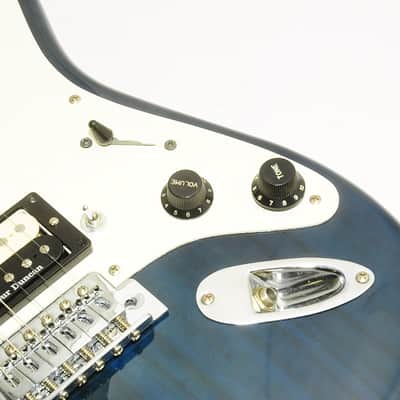 Good Fender Japan Stratocaster N Serial Electric Guitar Dark Blue Ref No.5501 image 4