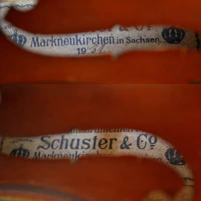 Rare Quality Old / Vintage 4/4 Master German Made Violin SCHUSTER 1931 + Original Hard Case - Schuster&Co Markneukirchen in Sachsen image 8