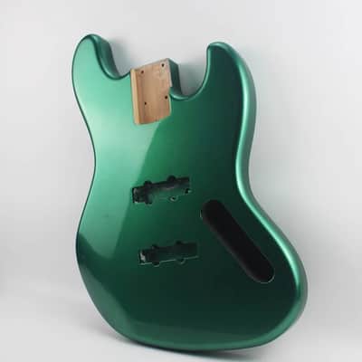 Metallic Green Alder Wood Jazz Bass Style Body image 6