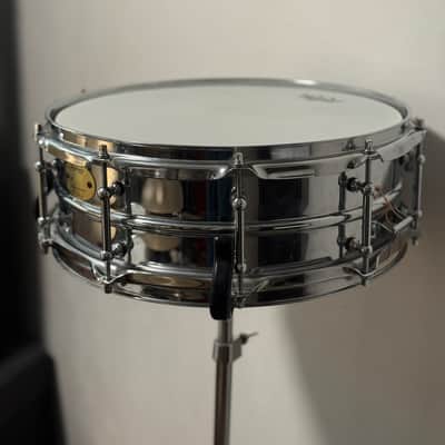 Ludwig LB400BT Brass Edition Supraphonic 5x14" 10-Lug Snare Drum with Tube Lugs 1998 - 2019 - Chrome-Plated image 4