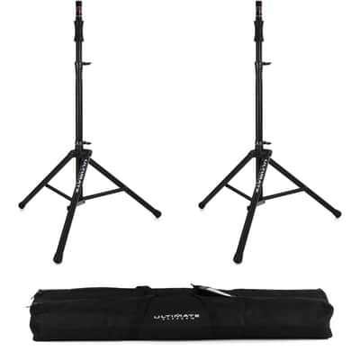 Ultimate Support TS-100B Lift-Assist Speaker Stand Pair with Bag image 1