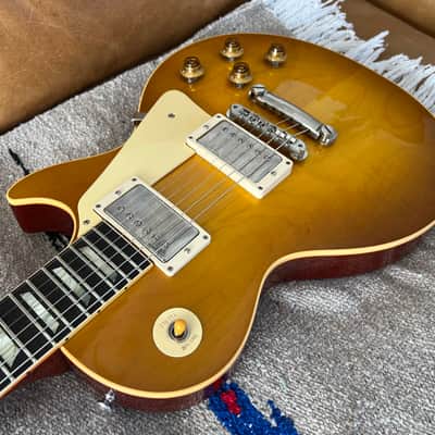 2022 Limited Edition! Gibson Custom Shop 1958 Les Paul Reissue r8 - r9 Frets - Lemon Burt - 8.5lbs image 3