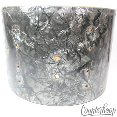 Slingerland 9x13"3Ply African Mahogany Tom Drum Shell BDP Black Diamond Pearl50s image 3