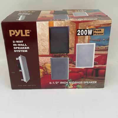Pyle Two Way Stereo Sound Speaker In-Wall Professional Audio System PDIW65 BLACK image 3
