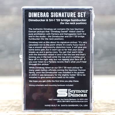 Seymour Duncan Dimebag Set Signature Dimebag Darrell Humbucker Pickup Set Black image 2