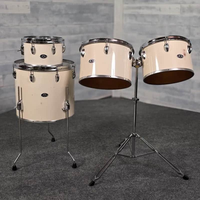 Used Slingerland Concert Tom Set 10/12/13/16 White - Very Good image 1