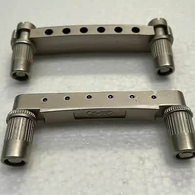 Satin Nickel Finish Guitar Tune O Matic Bridge and Tailpiece image 2