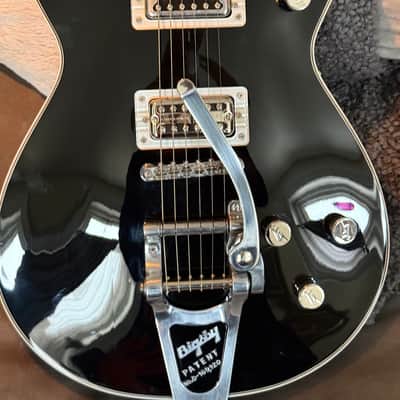 Gretsch G5230T Electromatic Jet FT-Upgrades! B7 Bigsby-Callaham-Seymour Duncan Psyclone-Bone Nut-CTS-Bournes-Emerson-Sprague-BrigsBiggs-Super Squishy Spring-Real Life Relics Aged Rings- Guyker Deluxe Tuning Gears-Black image 2