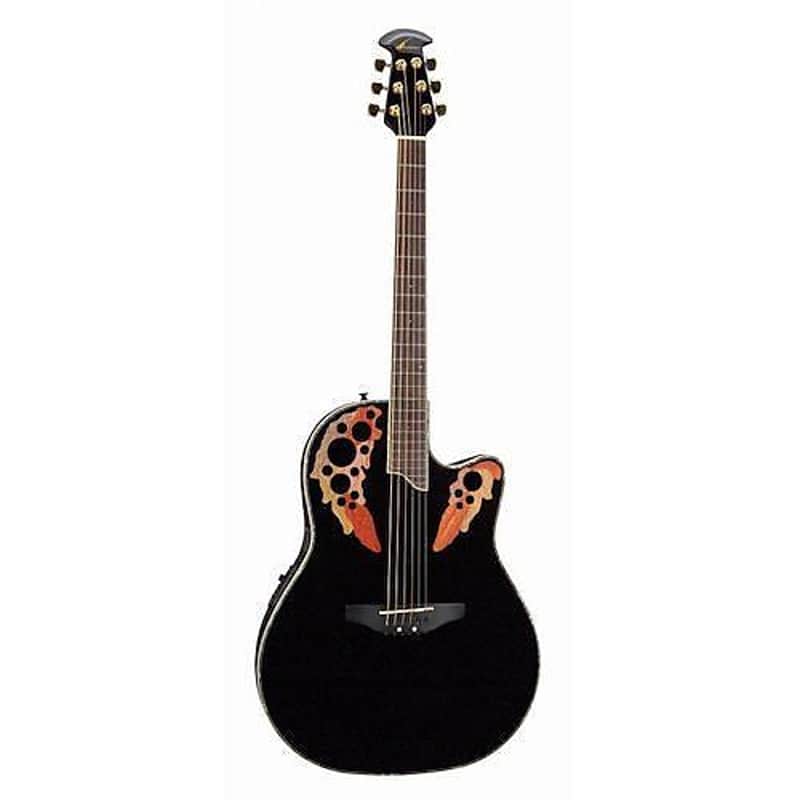 Ovation Celebrity Deluxe CC44-5 Acoustic-electric Guitar - Black (298) image 1