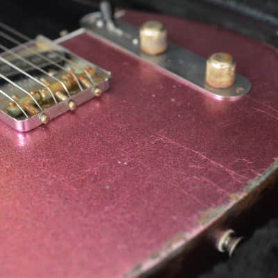 American Fender Telecaster Custom Heavy Relic Pink Gold Sparkle Colorshift! image 2